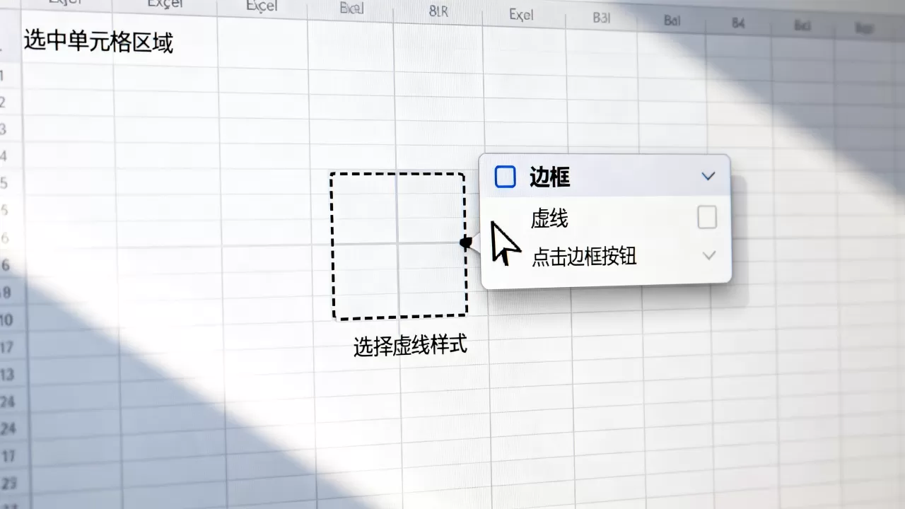 Excel虚线边框怎么画?如何设置虚线边框 Excel虚线边框怎么画?如何设置虚线边框