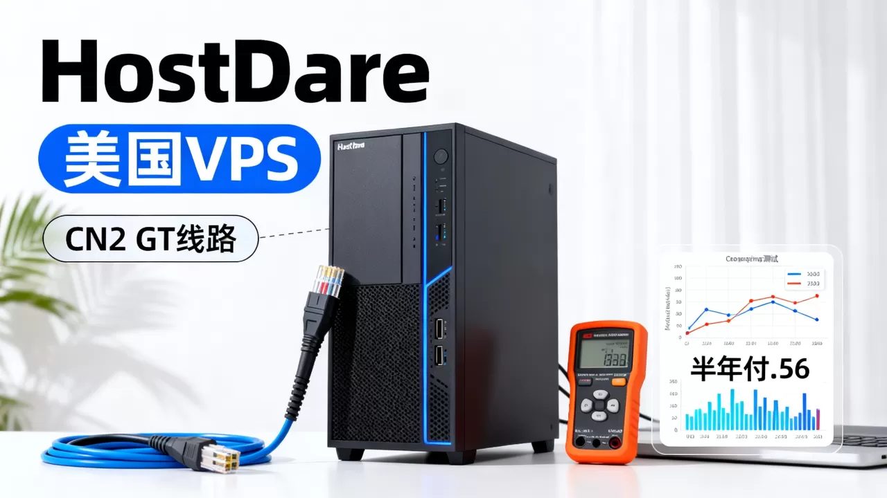 HostDare美国VPS半年付低至.56值得买吗?CN2 GT线路测评 HostDare美国VPS半年付低至.56值得买吗?CN2 GT线路测评