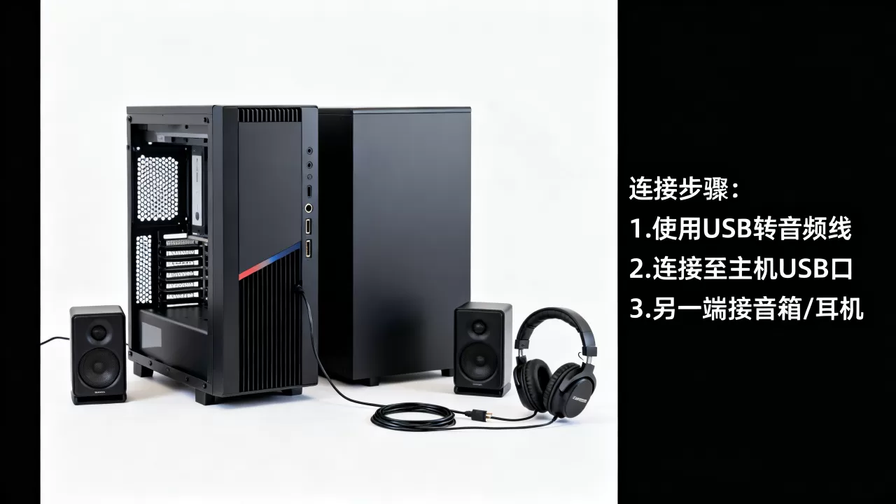 服务器主机没音箱插口怎么办?电脑主机没有耳机孔怎么连接 服务器主机没音箱插口怎么办?电脑主机没有耳机孔怎么连接