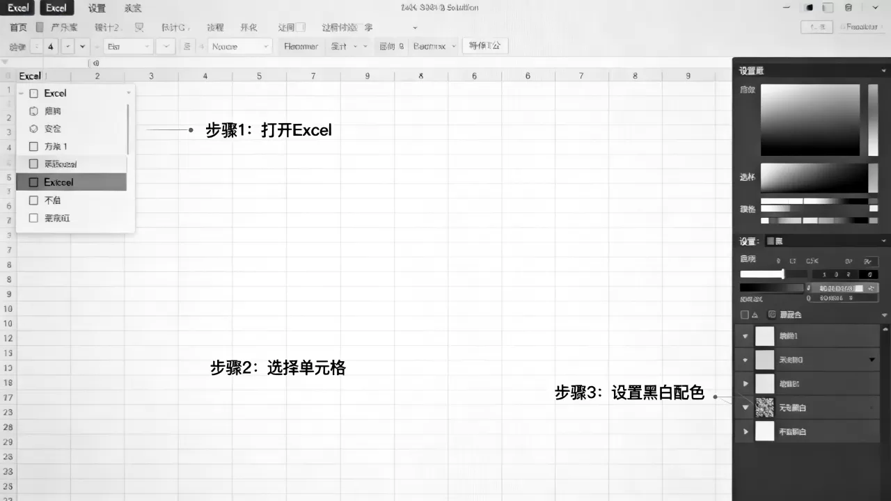 Excel黑白表怎么设置?excel表格黑白配色技巧 Excel黑白表怎么设置?excel表格黑白配色技巧