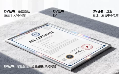 DV、OV、EV证书怎么选？SSL证书类型区别及适用场景