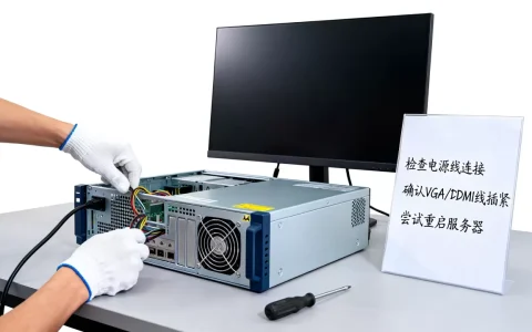 服务器主机显示屏不亮怎么办？服务器主机显示屏黑屏解决方法