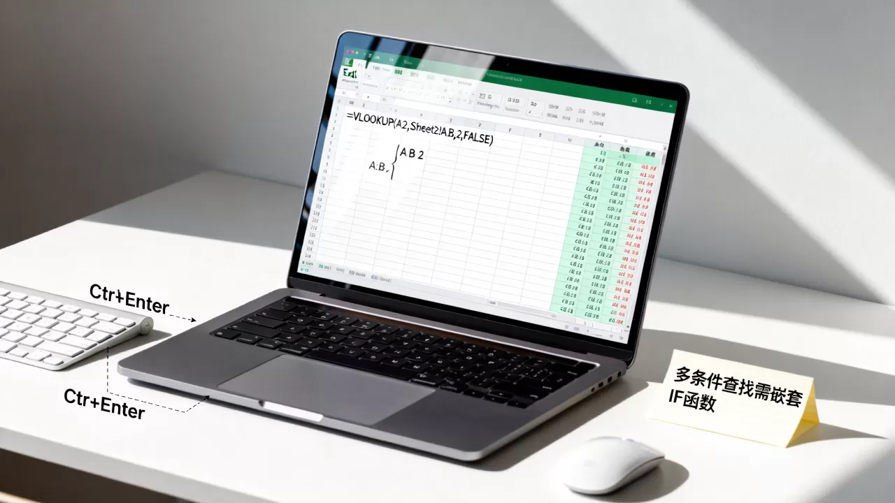 Excel中vlookup函数怎么用？vlookup函数多条件查找