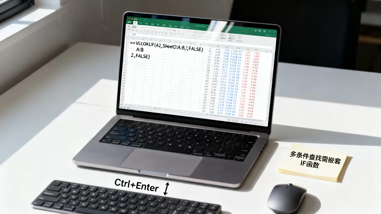 Excel中vlookup函数怎么用？vlookup函数多条件查找