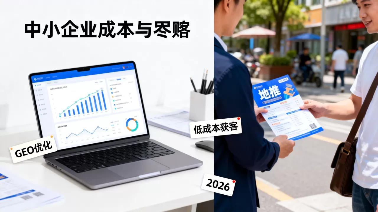 GEO优化和地推哪个获客成本低2026？中小企业低成本获客渠道