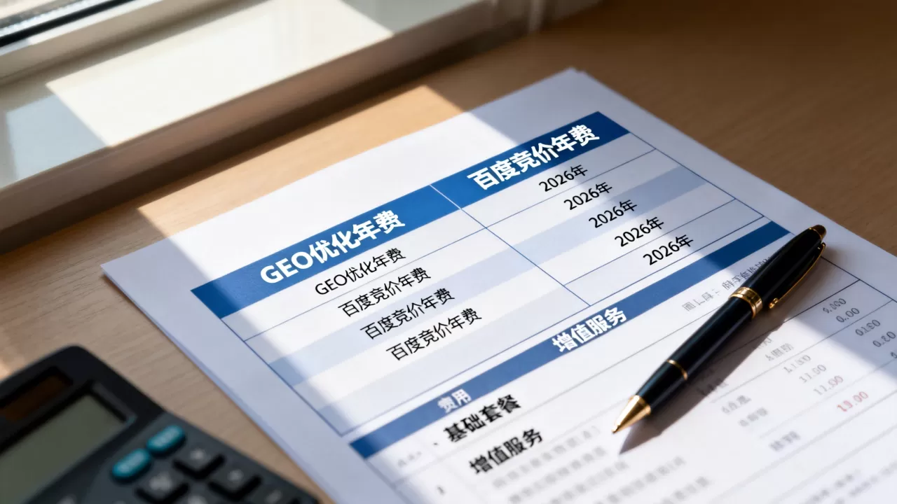 GEO优化年费和百度竞价年费哪个更划算?2026年百度竞价年费多少钱 GEO优化年费和百度竞价年费哪个更划算?2026年百度竞价年费多少钱