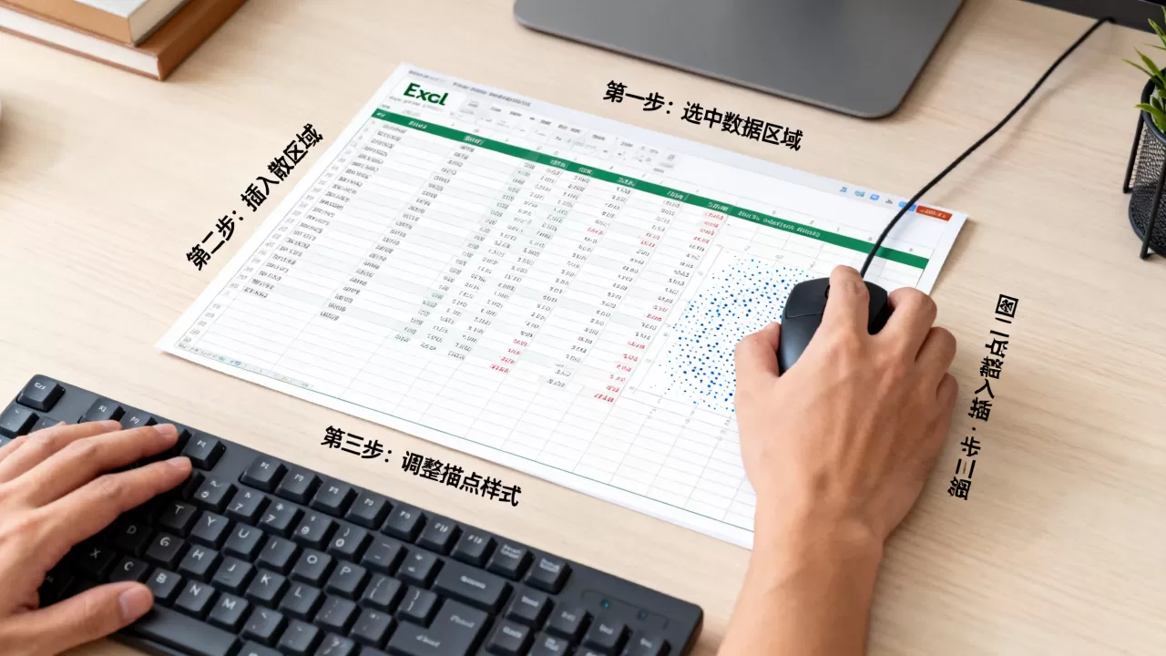 Excel描点怎么操作?excel表格如何快速描点 Excel描点怎么操作?excel表格如何快速描点