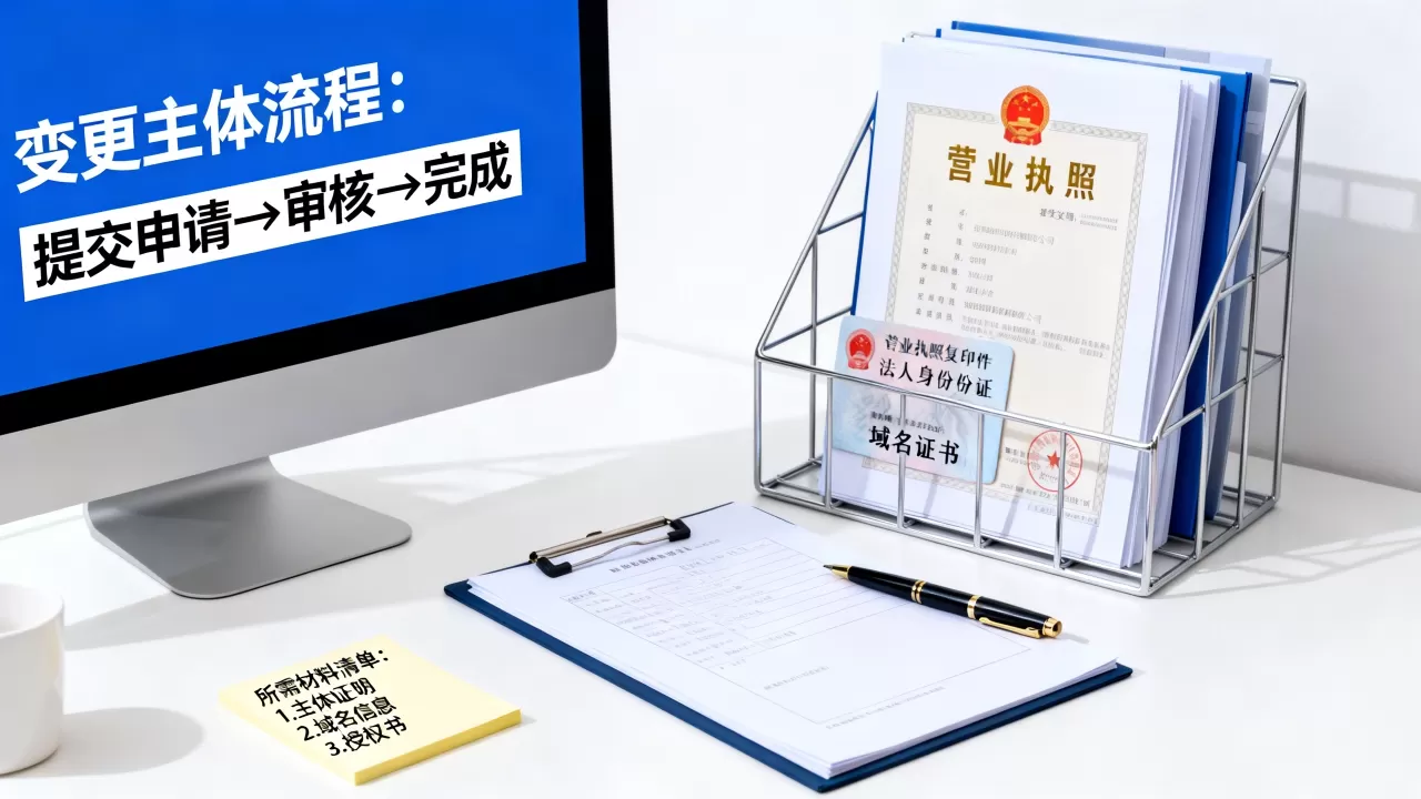 域名备案变更主体怎么操作？ICP备案变更主体需要哪些材料