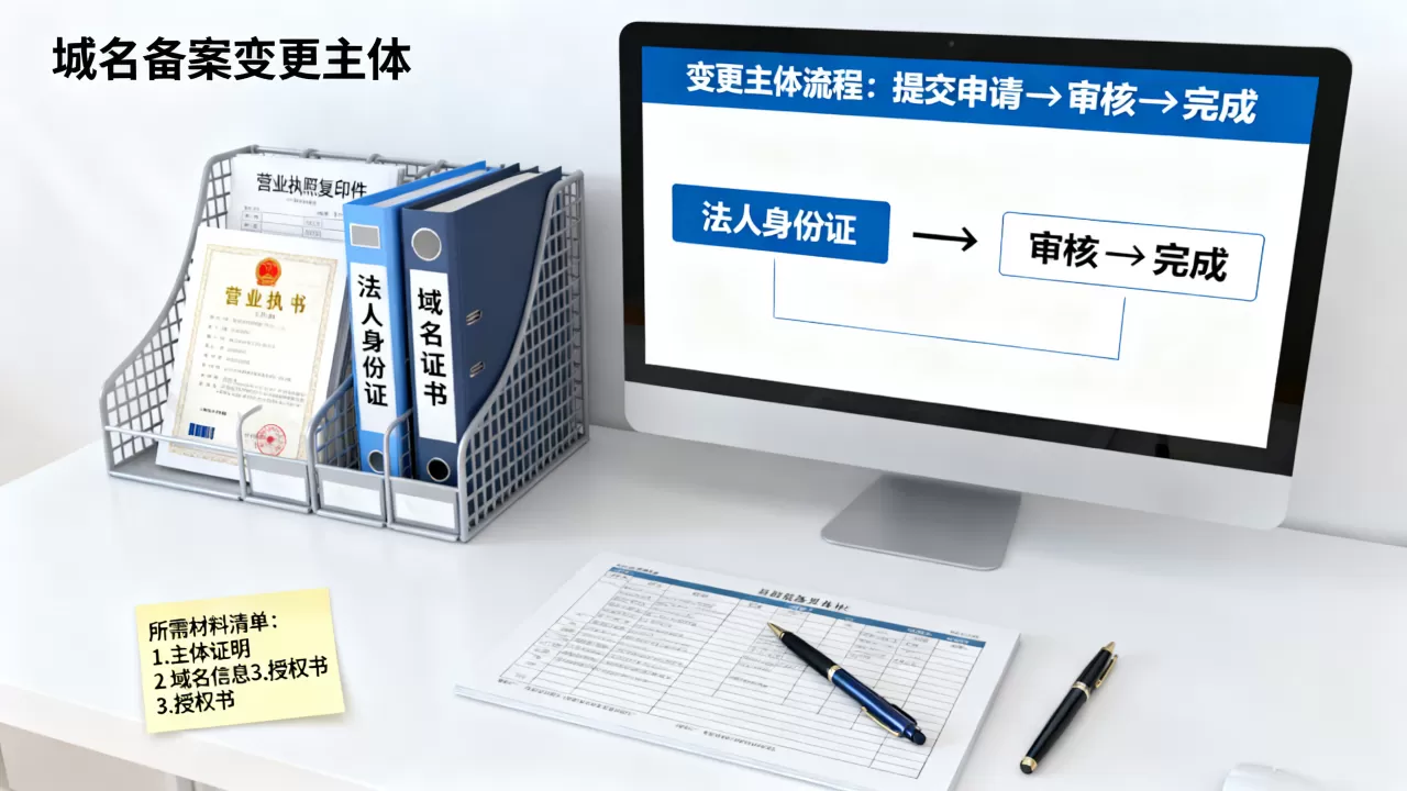 域名备案变更主体怎么操作？ICP备案变更主体需要哪些材料
