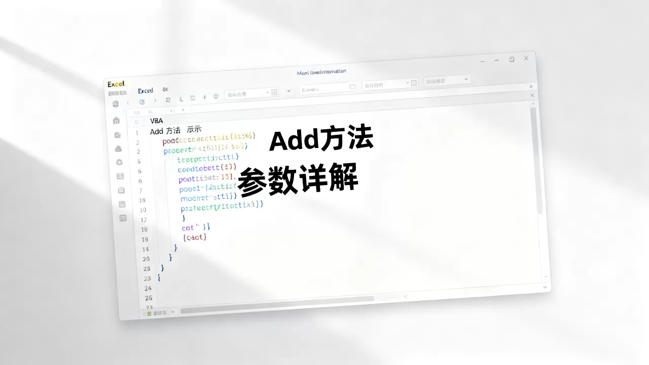 Excel VBA Add方法怎么用?VBA Add方法参数详解 Excel VBA Add方法怎么用?VBA Add方法参数详解