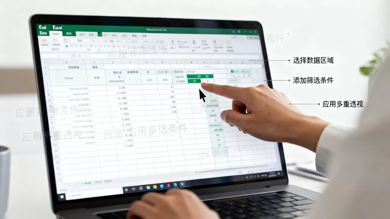 Excel多重透视怎么操作？Excel透视表多条件筛选