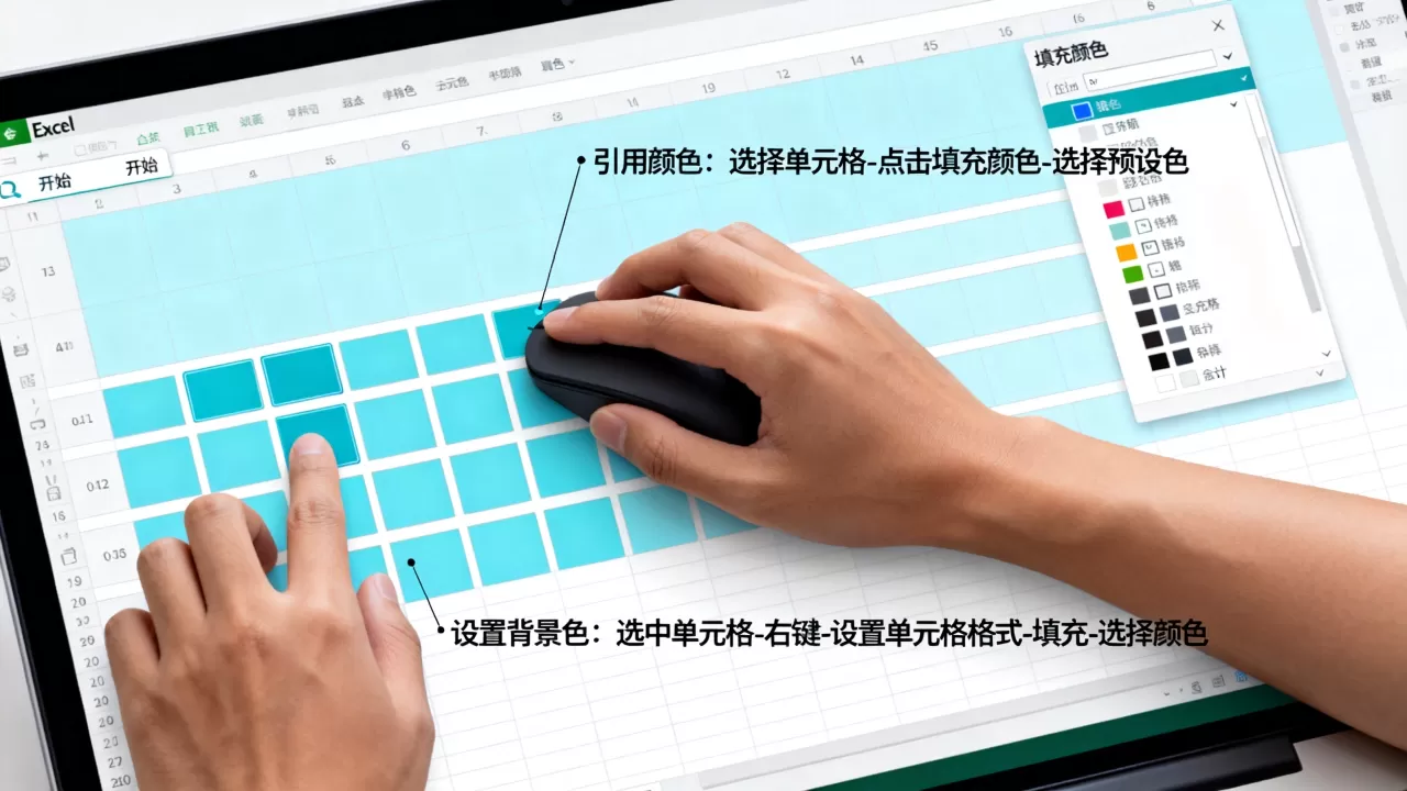 excel颜色怎么引用？excel如何设置单元格背景色