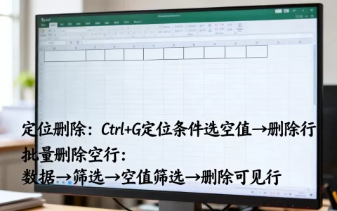 Excel定位删除怎么操作？如何批量删除空行