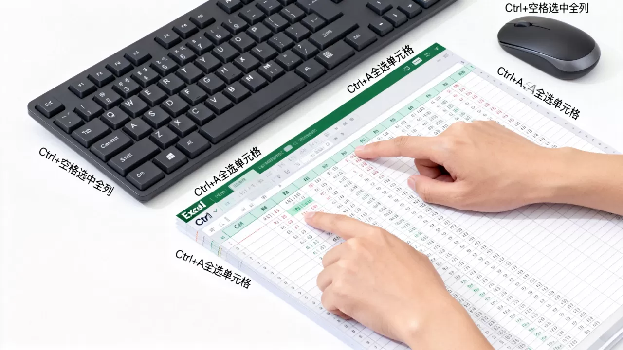 Excel如何快速选中全列?excel全选单元格快捷键 Excel如何快速选中全列?excel全选单元格快捷键