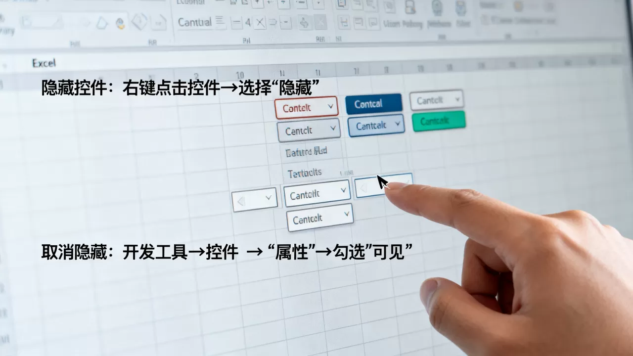excel如何隐藏控件?excel隐藏控件后怎么取消 excel如何隐藏控件?excel隐藏控件后怎么取消