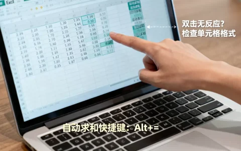 Excel双击数字没反应怎么办？excel双击单元格自动求和