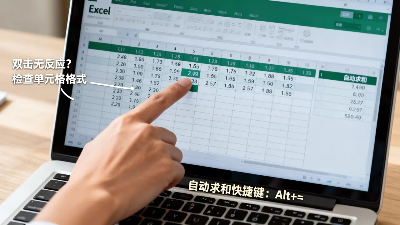 Excel双击数字没反应怎么办?excel双击单元格自动求和 Excel双击数字没反应怎么办?excel双击单元格自动求和