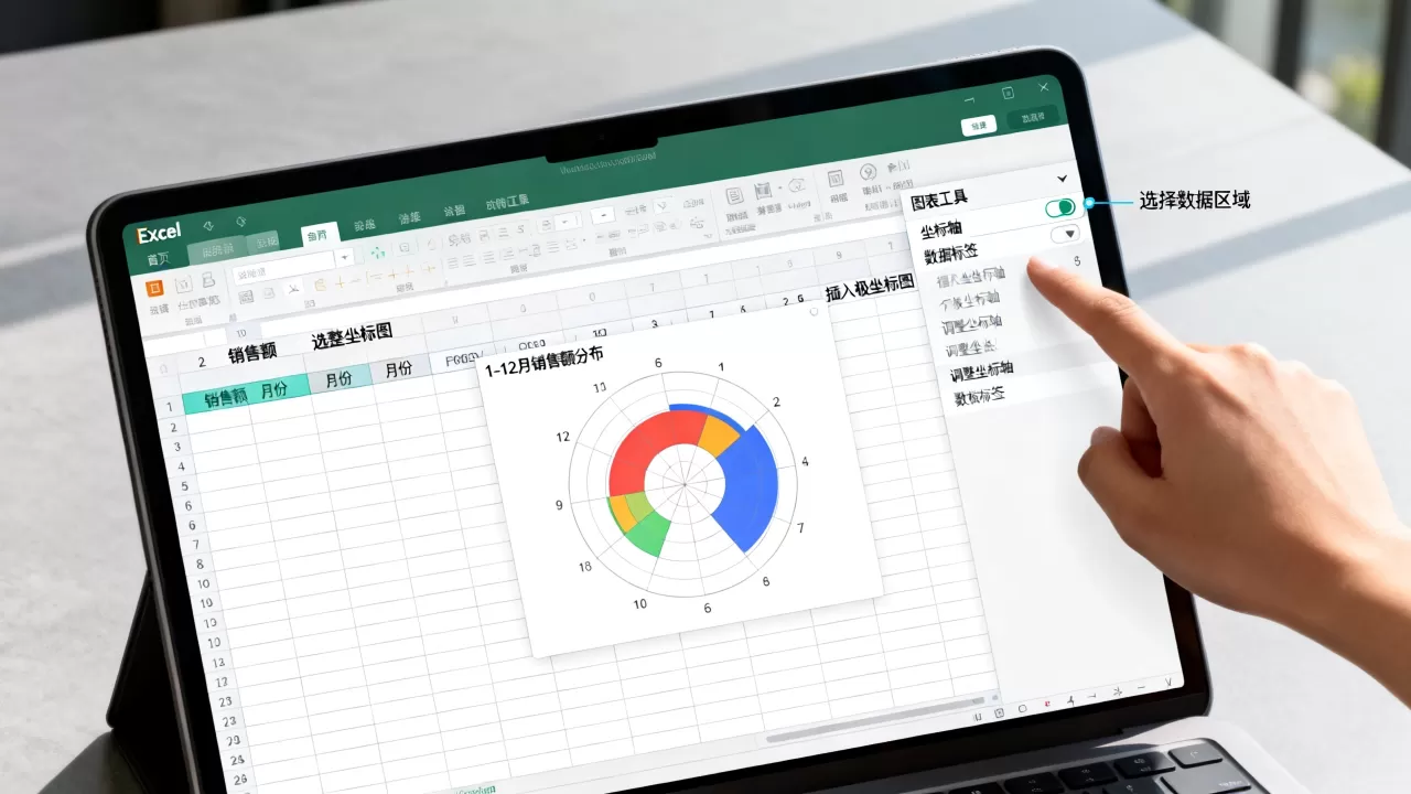 Excel怎么画极坐标图？Excel绘制极坐标图的方法有哪些？