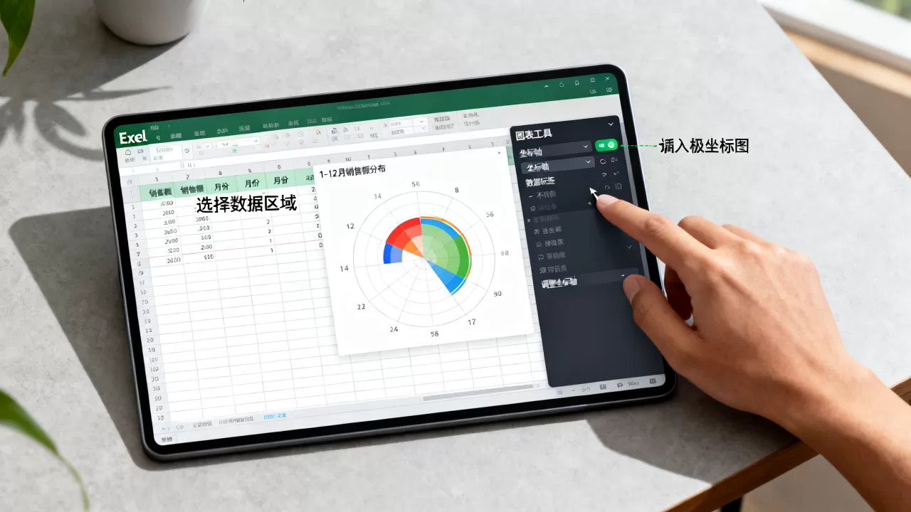 Excel怎么画极坐标图？Excel绘制极坐标图的方法有哪些？