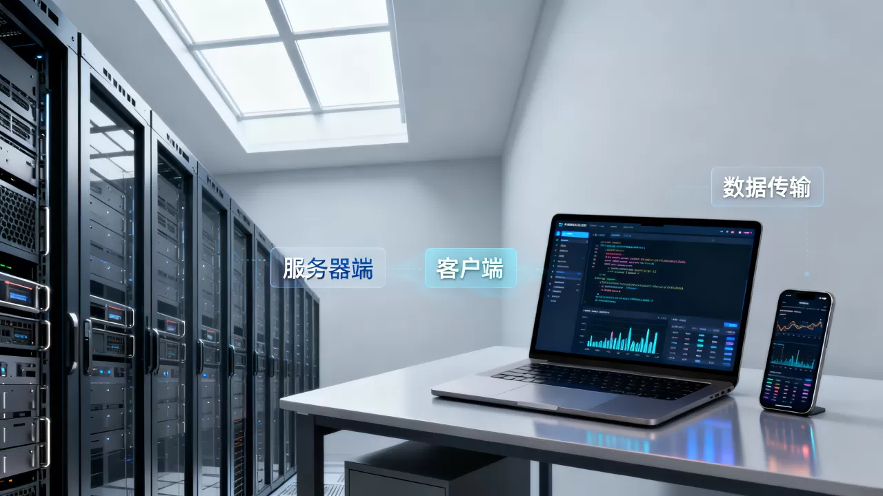 服务器端和客户端的工作原理是什么，两者有什么本质区别？