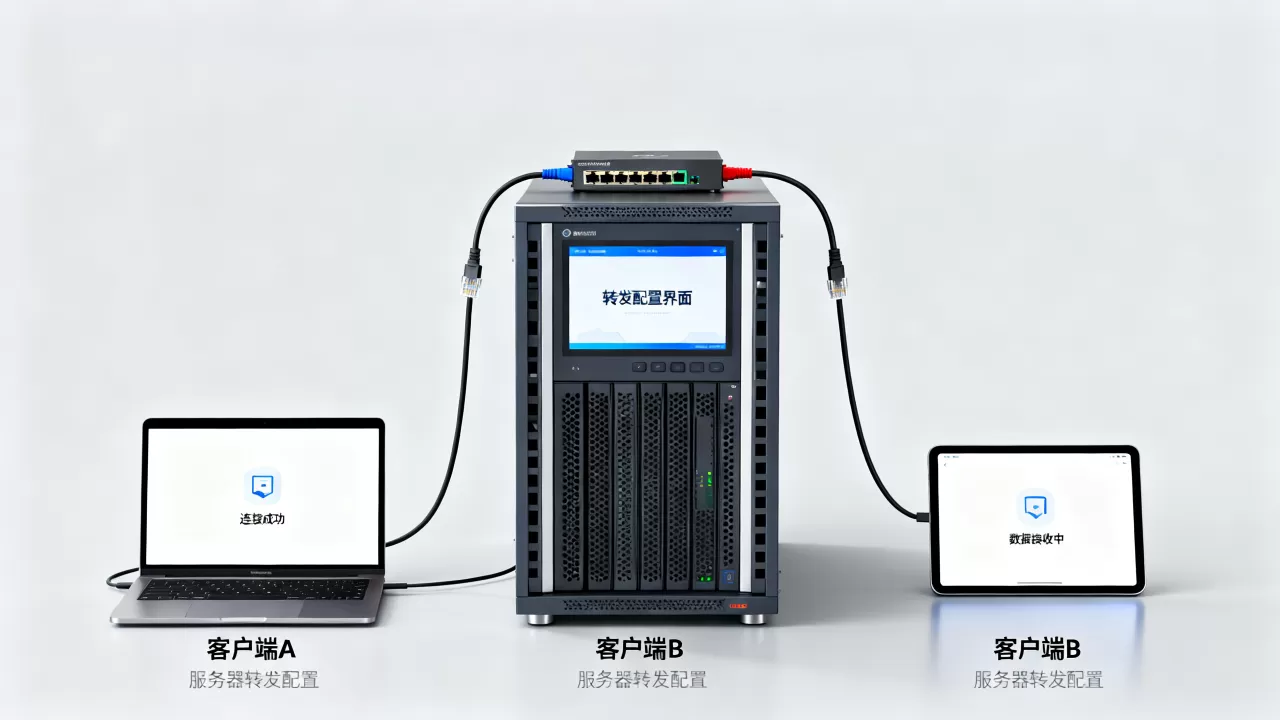 服务器怎么实现转发两个客户端,如何配置多个客户端连接? 服务器怎么实现转发两个客户端,如何配置多个客户端连接?
