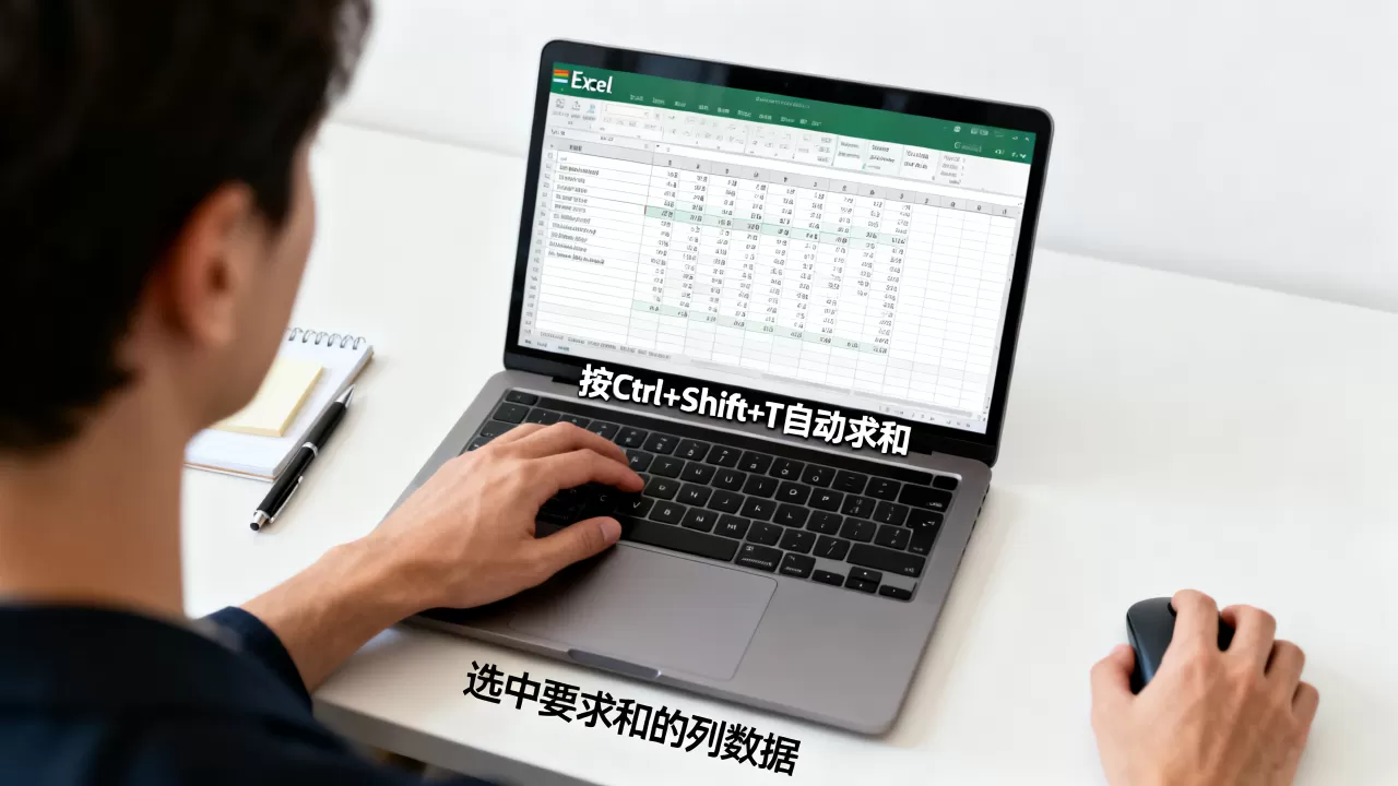 Excel列合计怎么快速实现，Excel自动求和快捷键是什么？