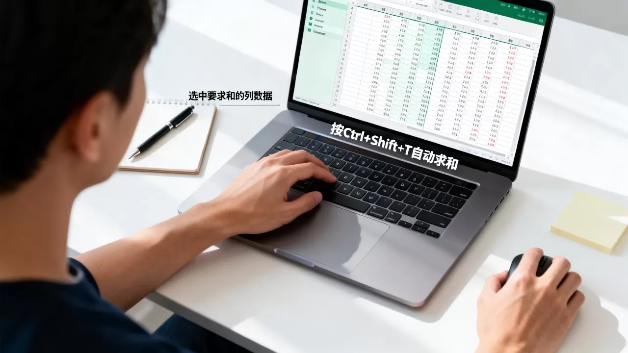 Excel列合计怎么快速实现，Excel自动求和快捷键是什么？