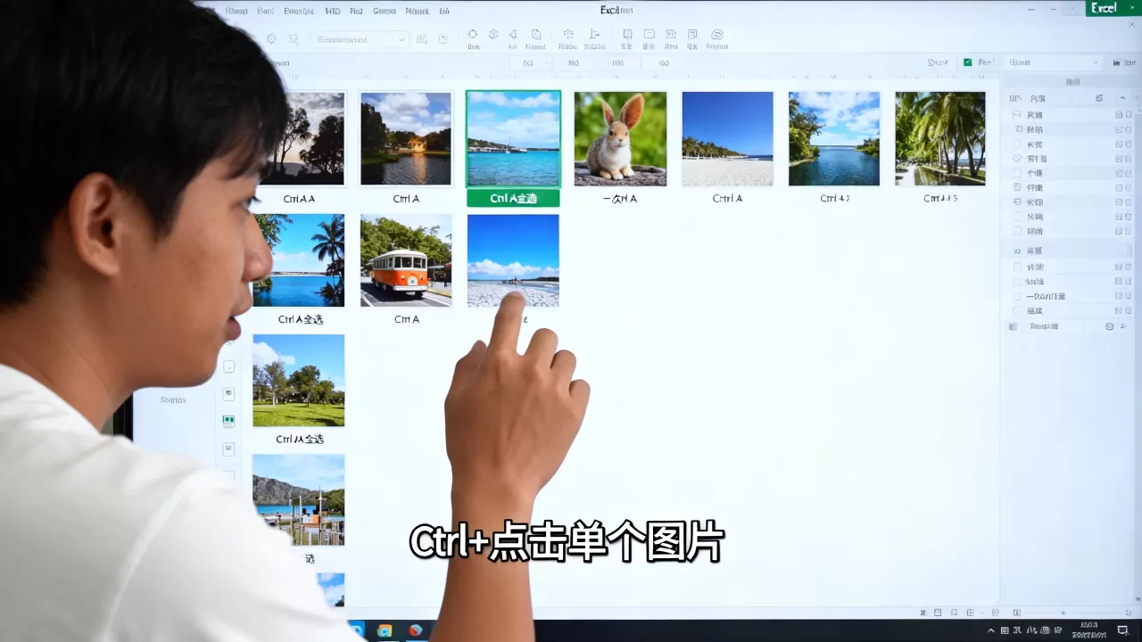 Excel中如何快速选定图片，Excel如何一次性选中所有图片？