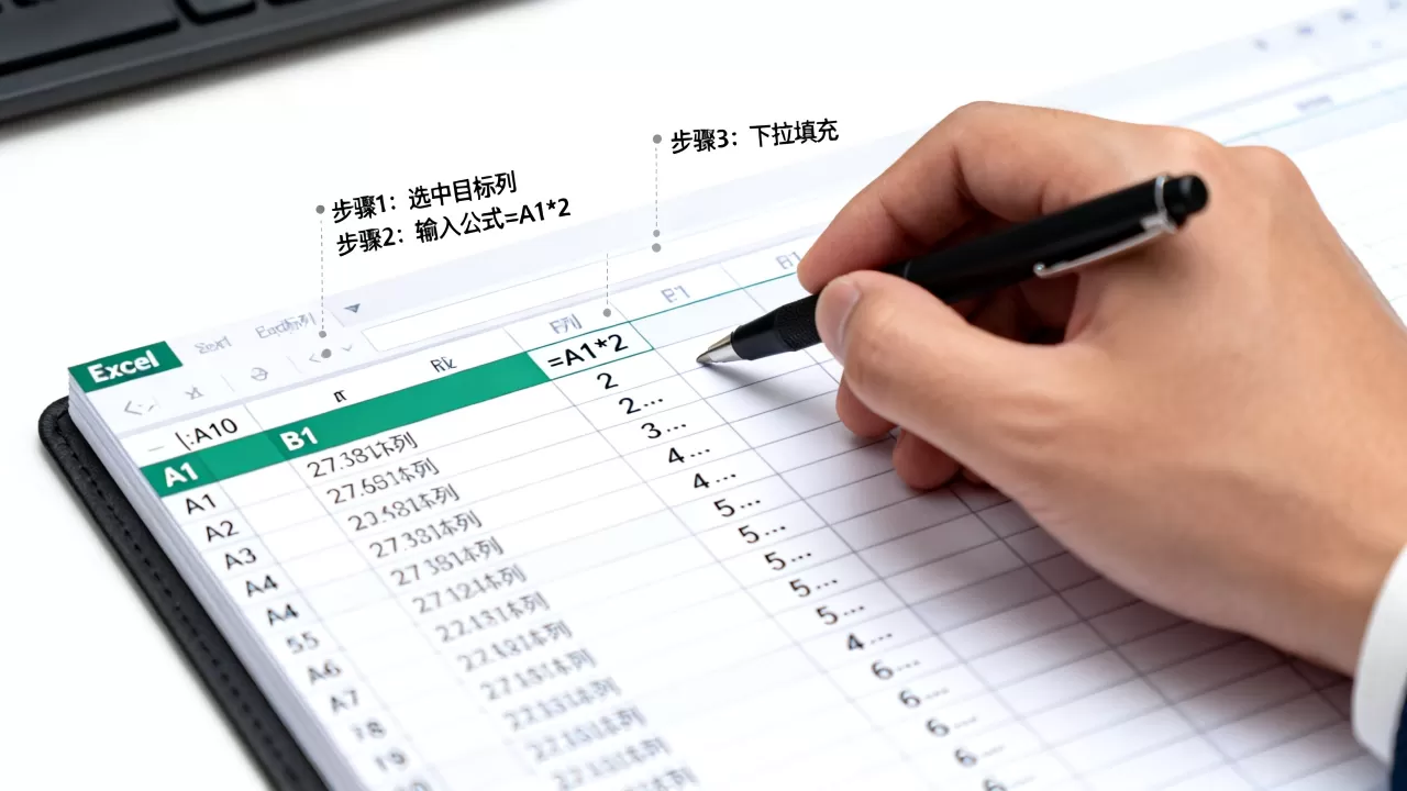 Excel怎么让整列数据乘以同一个数，批量乘法公式怎么设置？