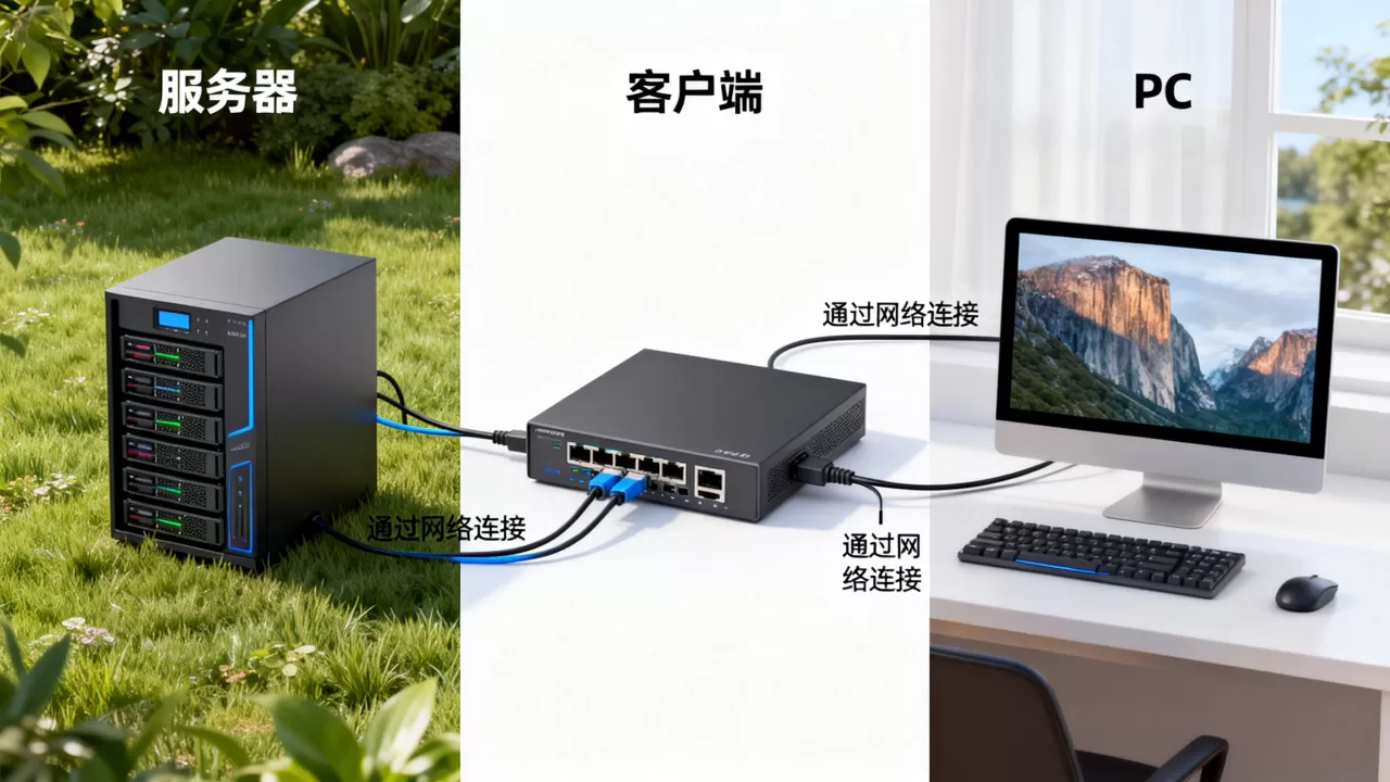 服务器、客户端和PC的区别是什么?,它们之间是如何连接的? 服务器、客户端和PC的区别是什么?,它们之间是如何连接的?