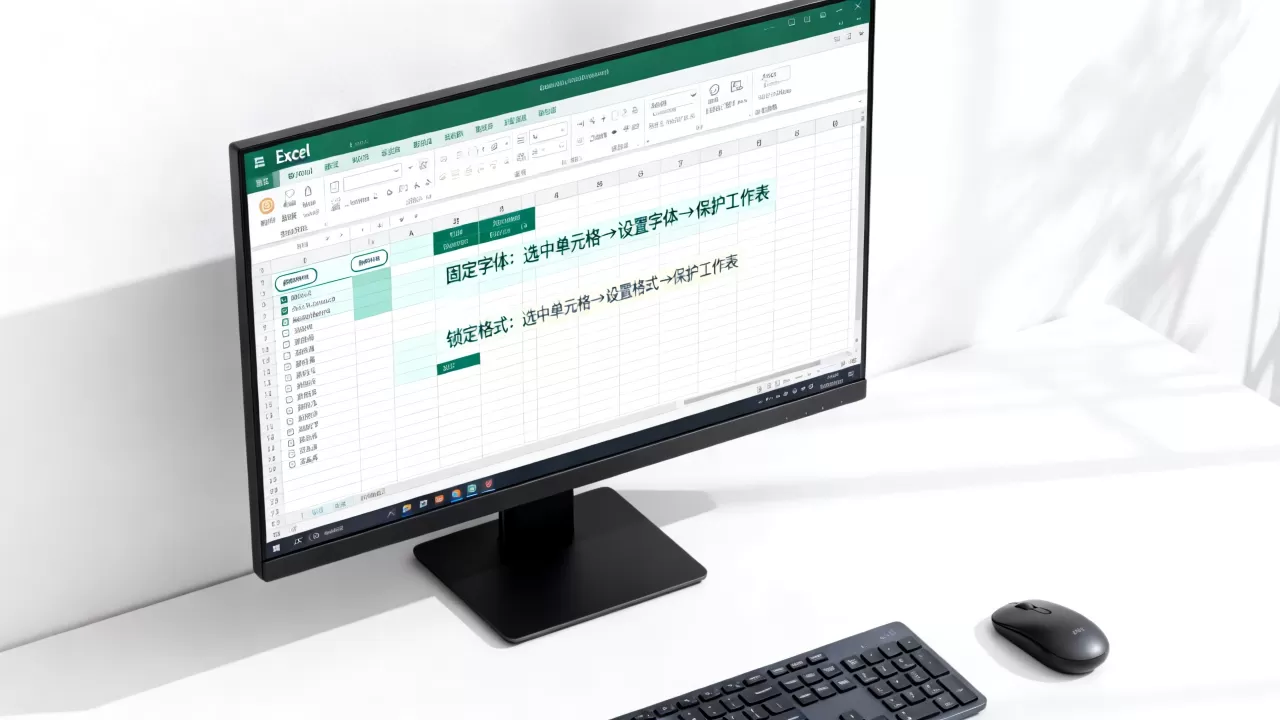 Excel怎么固定字体,如何锁定单元格格式不被修改? Excel怎么固定字体,如何锁定单元格格式不被修改?