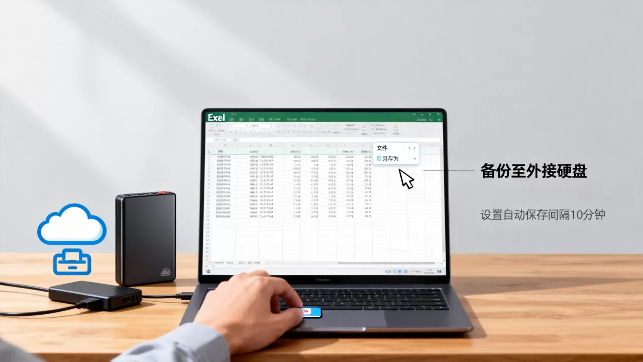 Excel表格该如何备份，如何设置Excel自动保存？