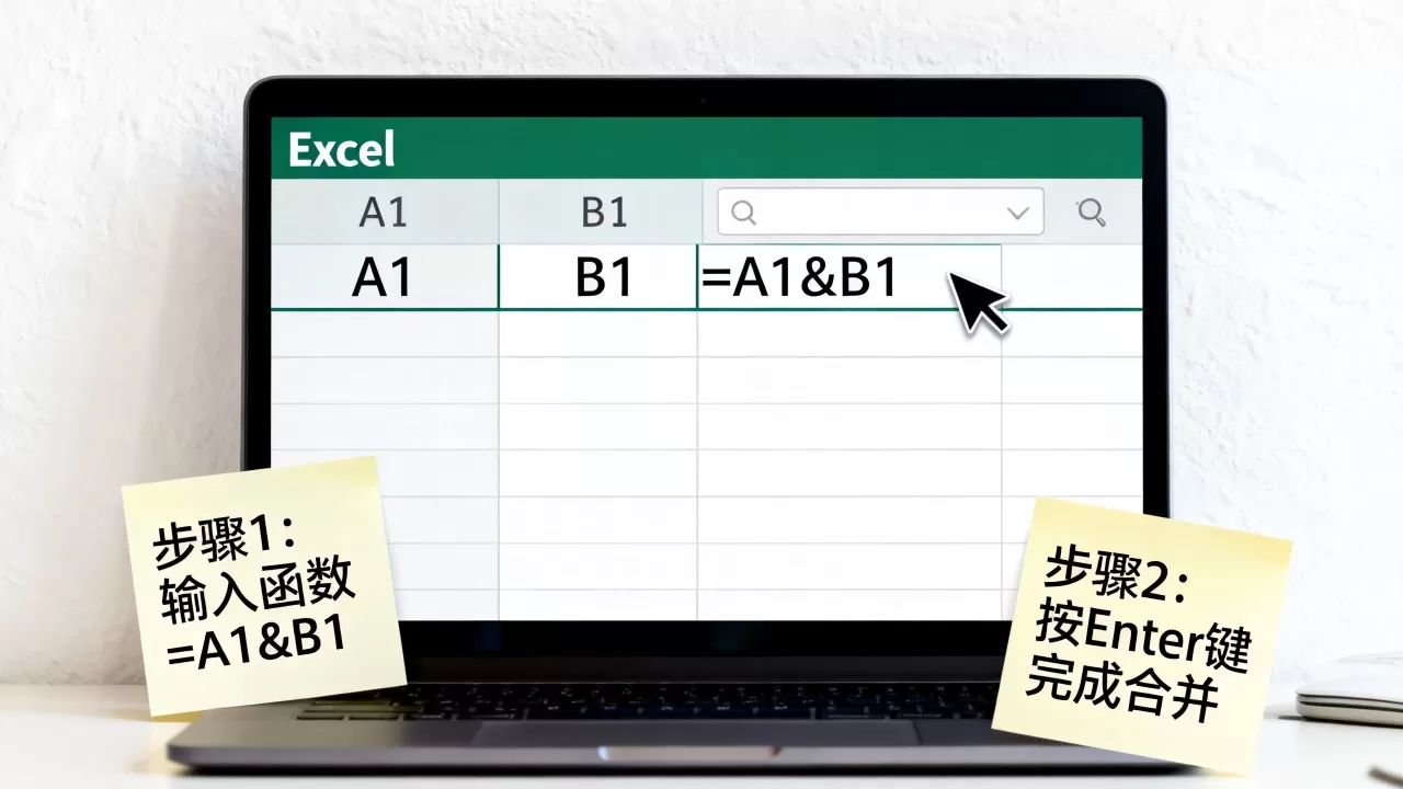 Excel函数拼接怎么操作，Excel怎么把两个单元格合并？