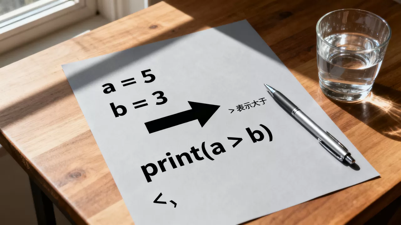 Python中的>符号是什么意思，Python比较运算符怎么用？