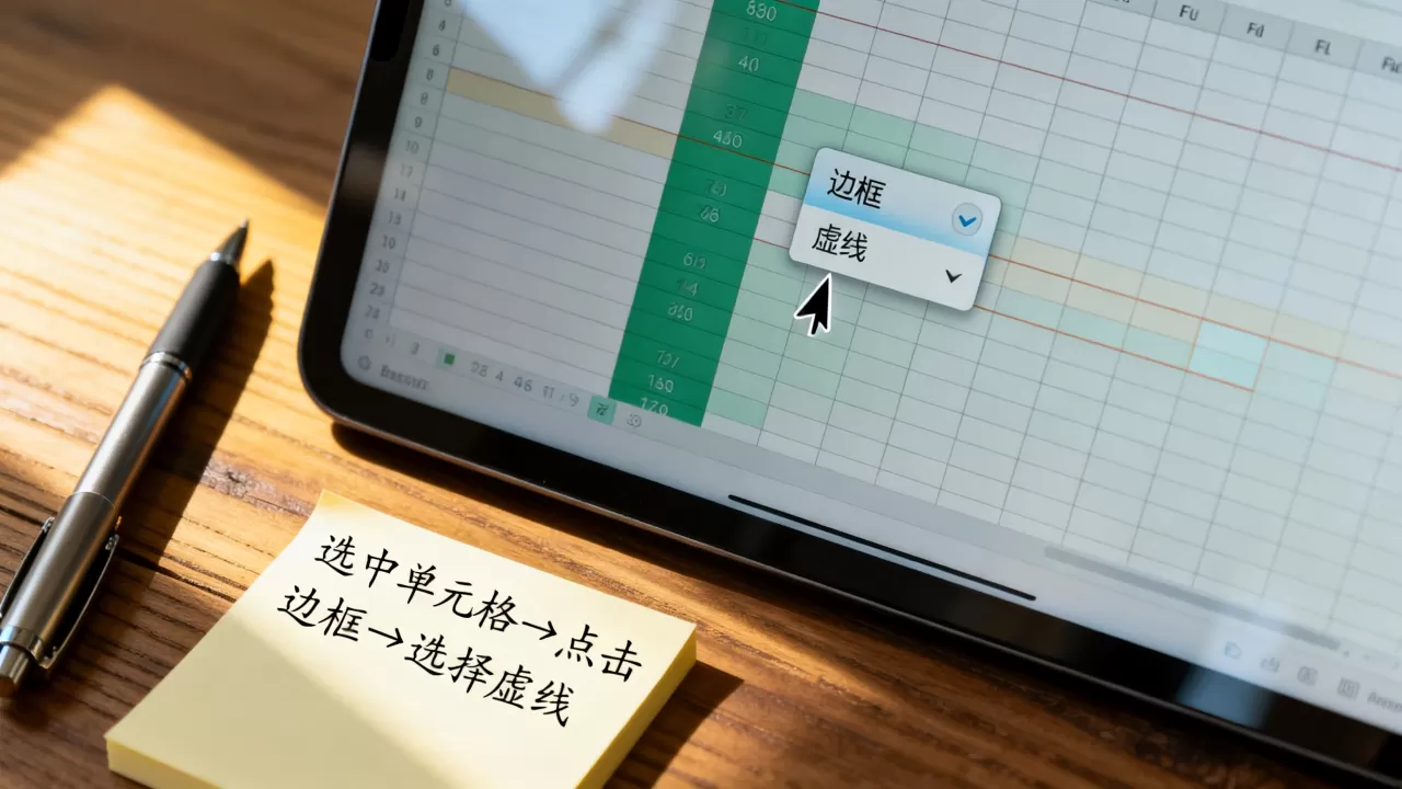 Excel如何画虚线边框,Excel表格边框怎么设置虚线? Excel如何画虚线边框,Excel表格边框怎么设置虚线?