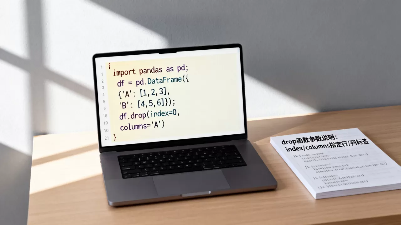Python drop函数怎么用才正确，pandas删除行和列怎么操作？