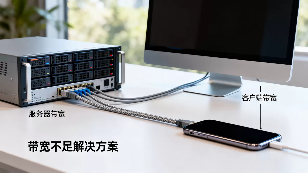 服务器带宽与客户端带宽有何区别，服务器带宽不足怎么办？