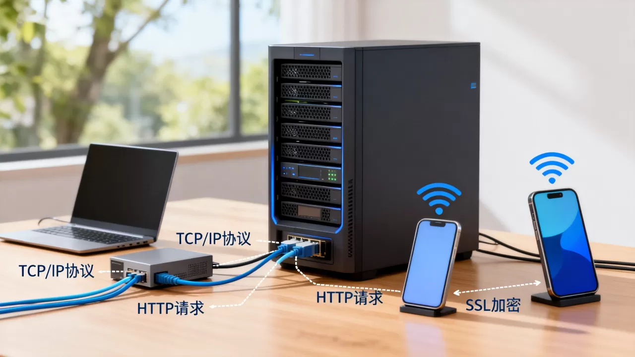 服务器是如何与客户端连接的，常见的服务器连接方式有哪些？