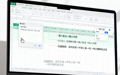 Excel表格怎么添加备注，Excel备注怎么批量删除？