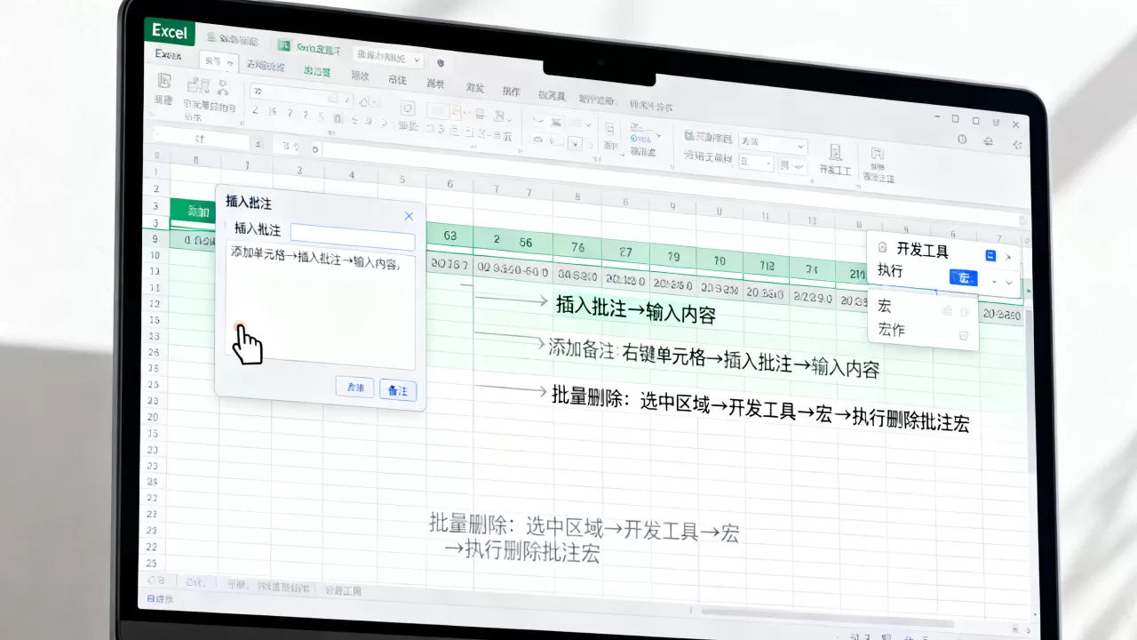 Excel表格怎么添加备注，Excel备注怎么批量删除？