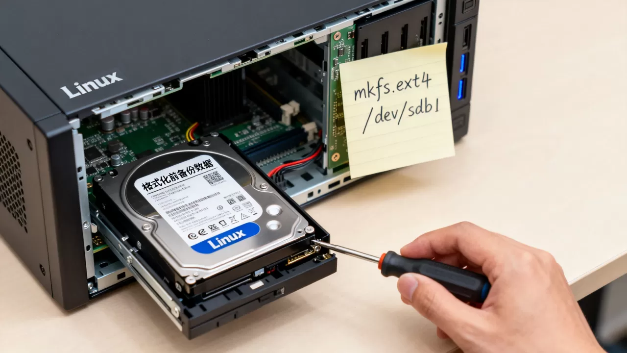 服务器格式化代码怎么写，Linux服务器怎么格式化硬盘？