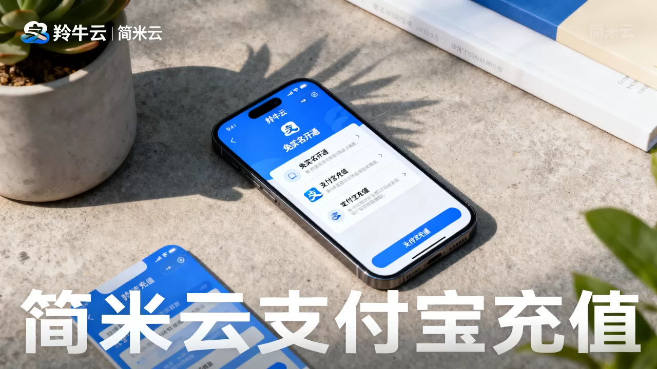 羚牛云简米云如何免实名免费开通，简米云怎么用支付宝充值？