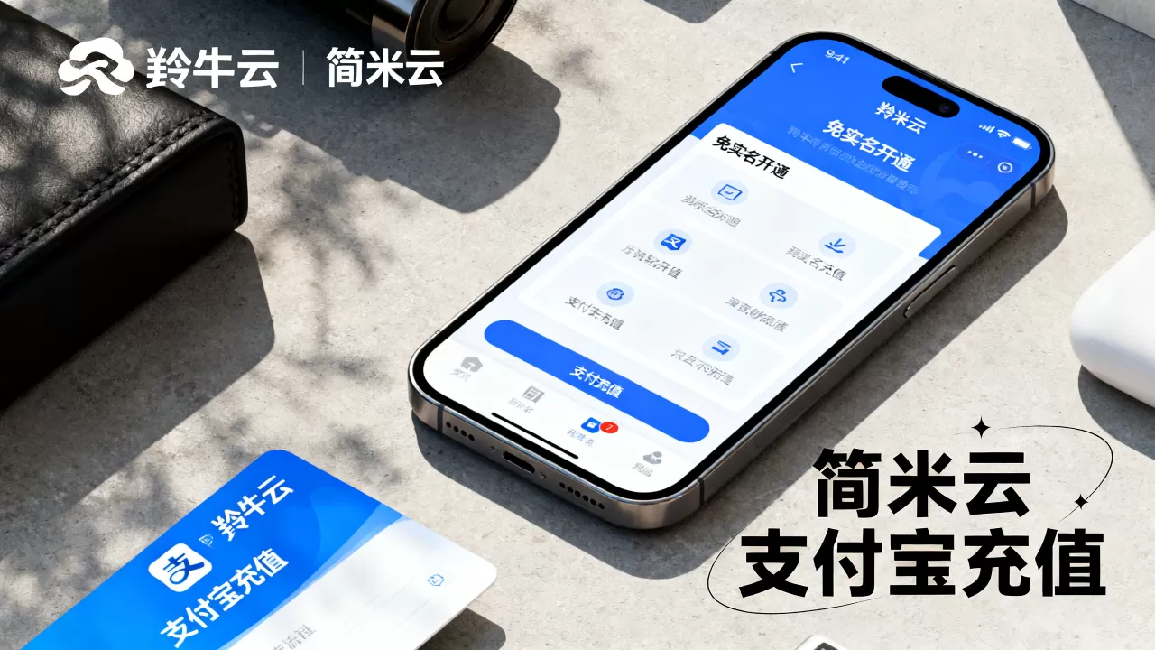 羚牛云简米云如何免实名免费开通，简米云怎么用支付宝充值？