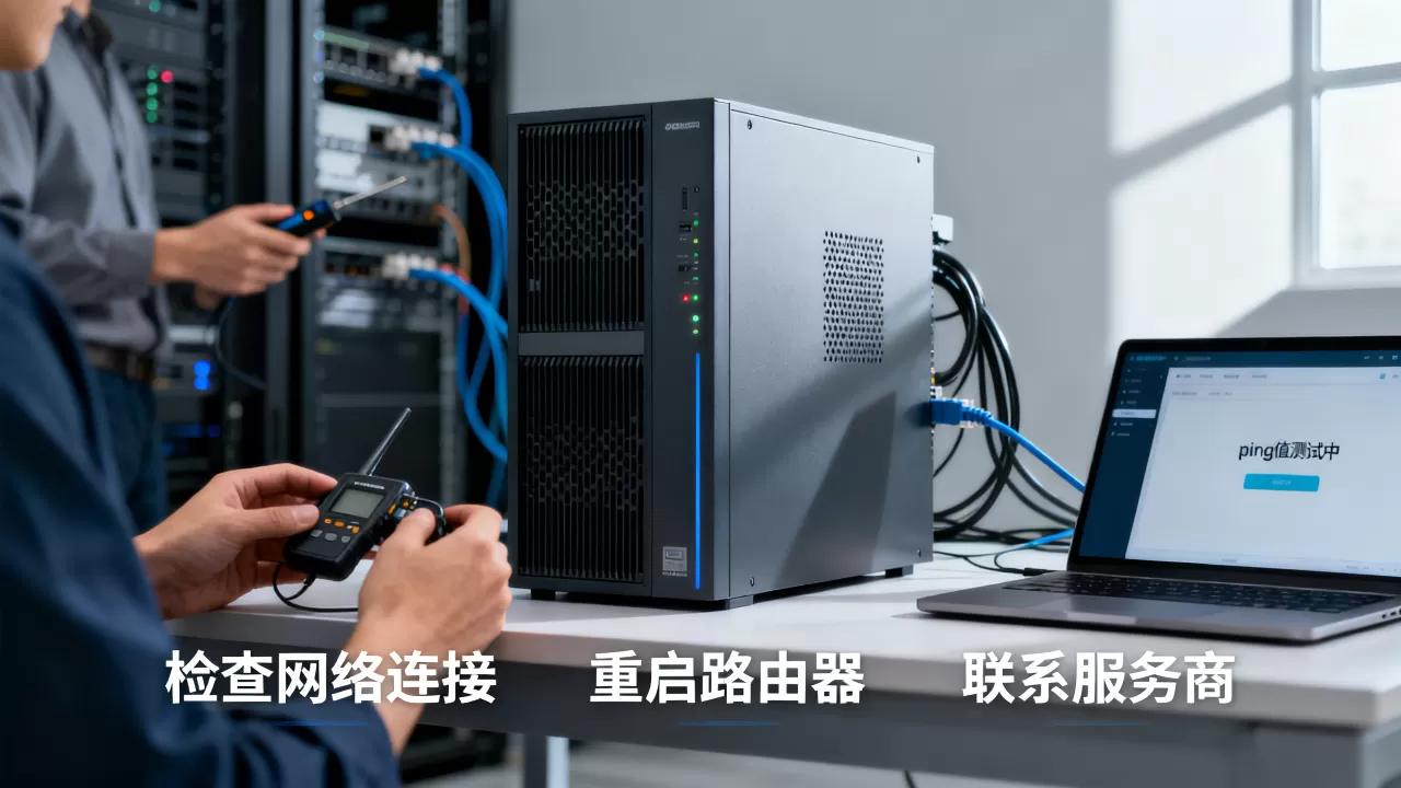服务器ping值突然变得很大怎么办，服务器延迟高怎么解决