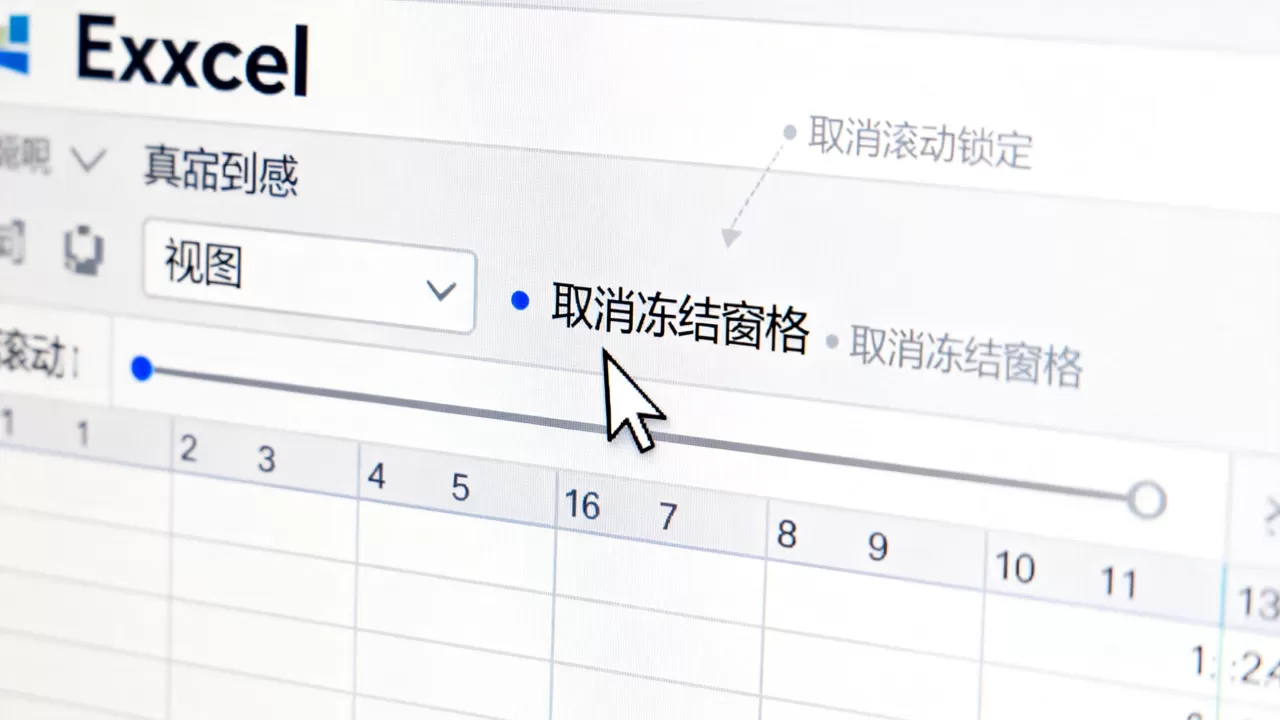 Excel怎么取消滚动锁定，Excel怎么取消冻结窗格？