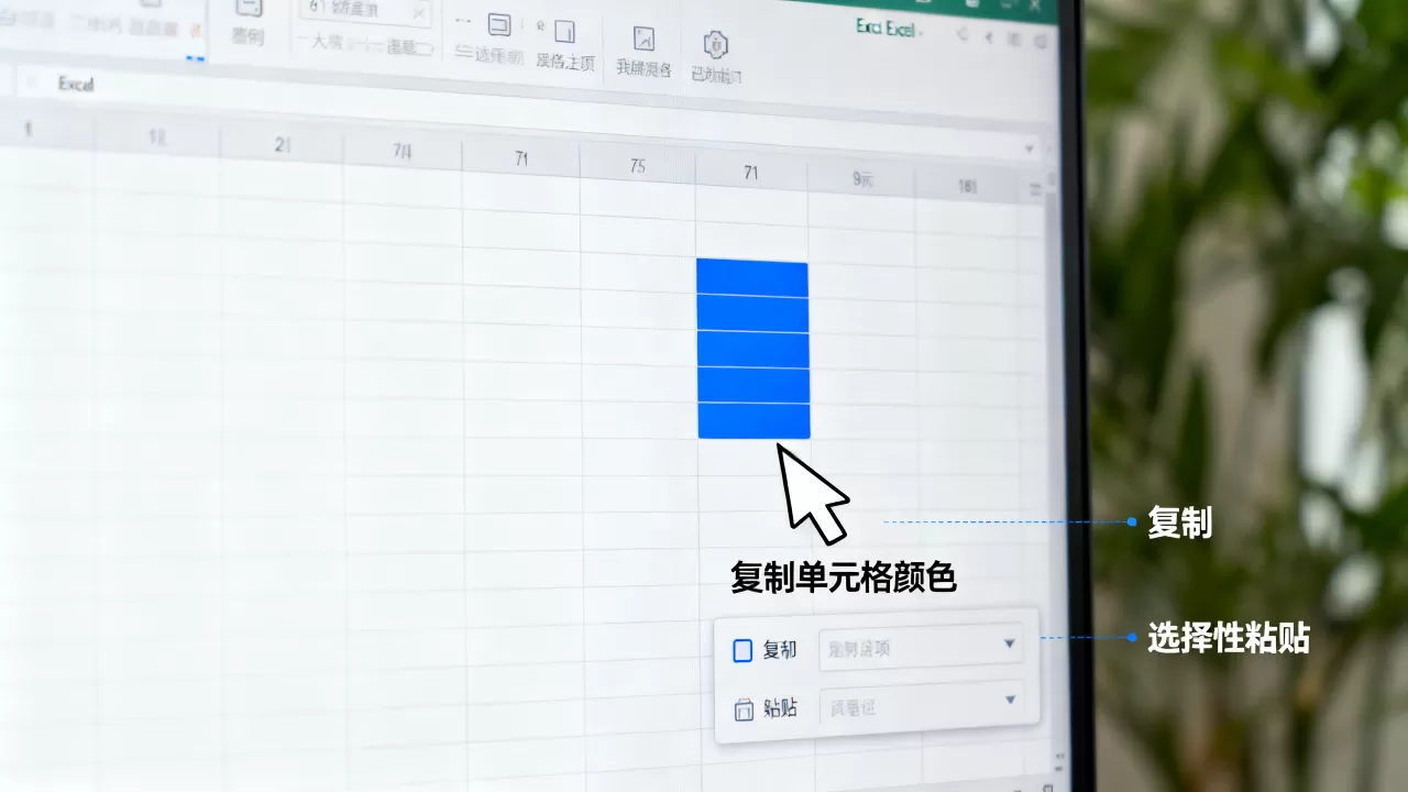 Excel如何实现只粘贴颜色不粘贴内容，Excel怎么复制单元格颜色？