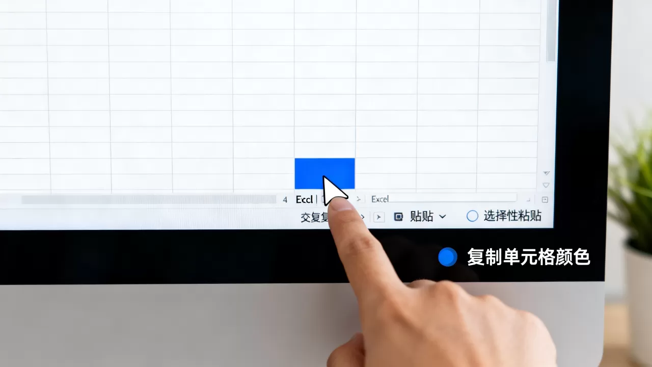 Excel如何实现只粘贴颜色不粘贴内容，Excel怎么复制单元格颜色？