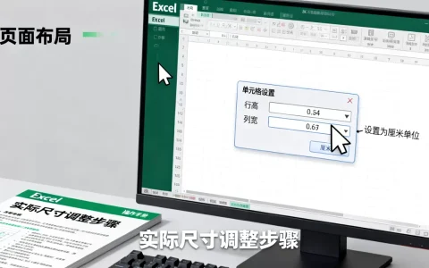 Excel怎么设置实际尺寸，Excel单元格如何设置成厘米？
