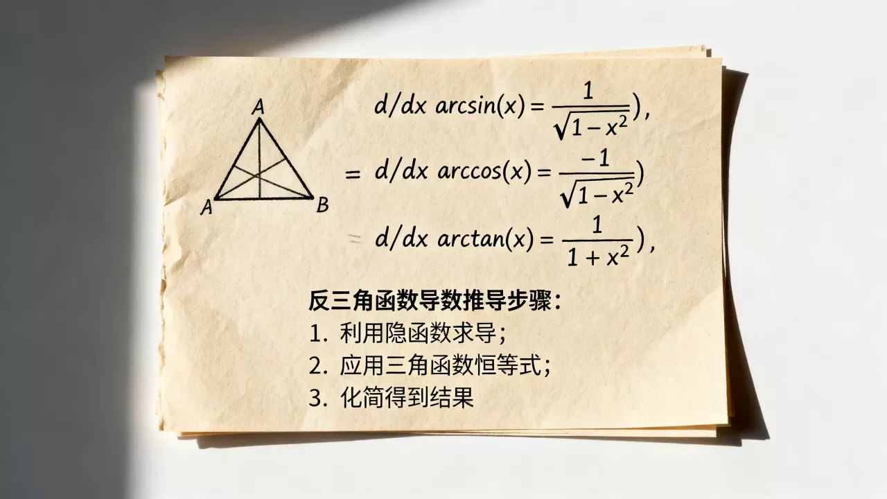 反三角函数的导数怎么计算?,反三角函数求导公式是什么? 反三角函数的导数怎么计算?,反三角函数求导公式是什么?