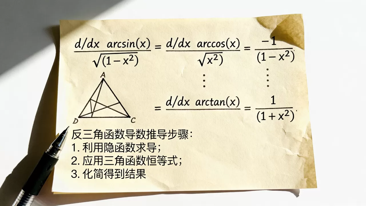 反三角函数的导数怎么计算?,反三角函数求导公式是什么? 反三角函数的导数怎么计算?,反三角函数求导公式是什么?